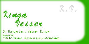 kinga veiser business card